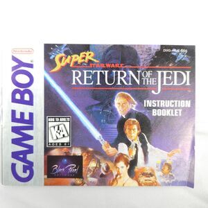 Super Star Wars Return of the Jedi GameBoy Instruction Booklet Manual *ONLY*‎